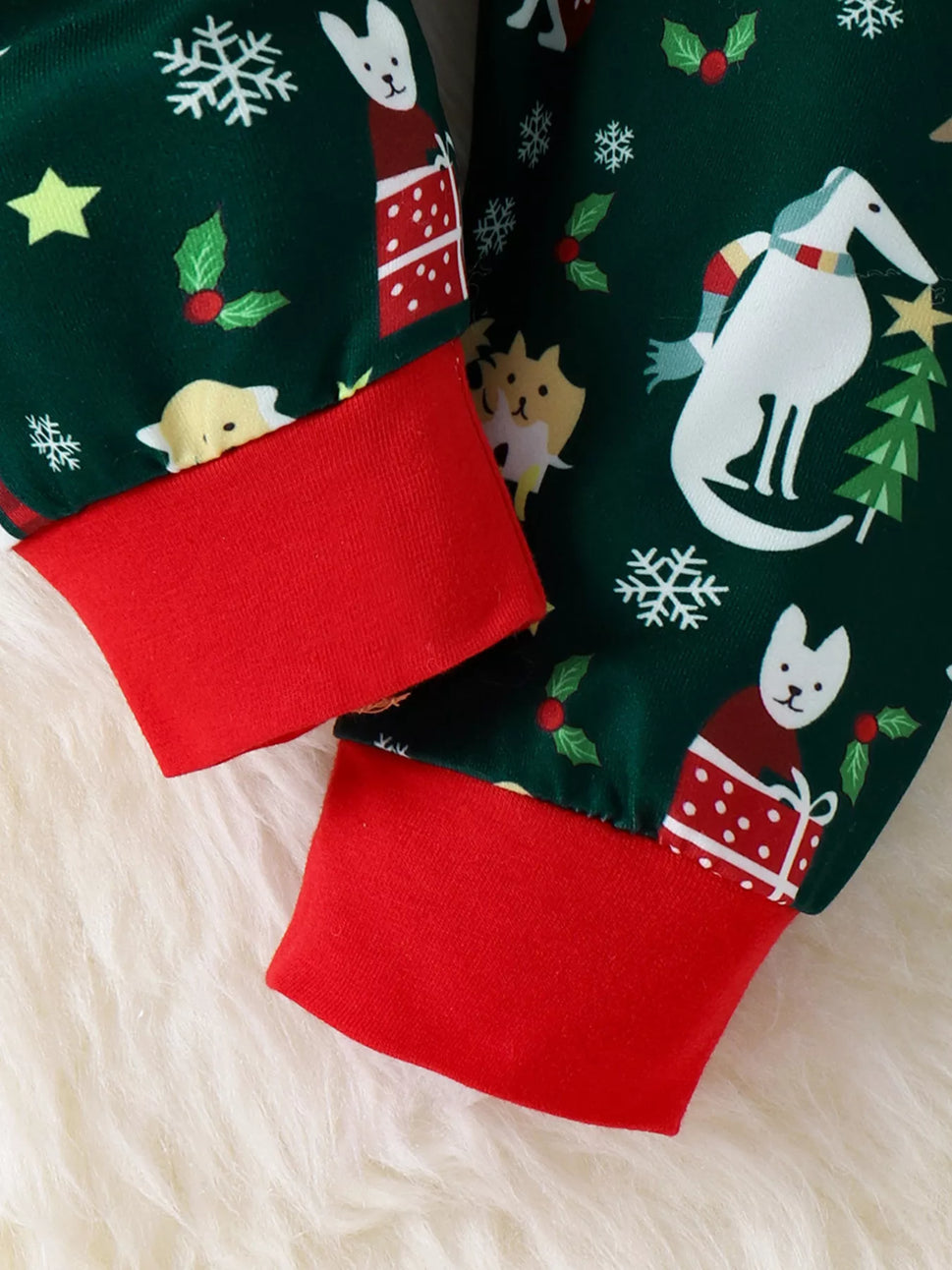 Children's Christmas Print Top and Pants Set