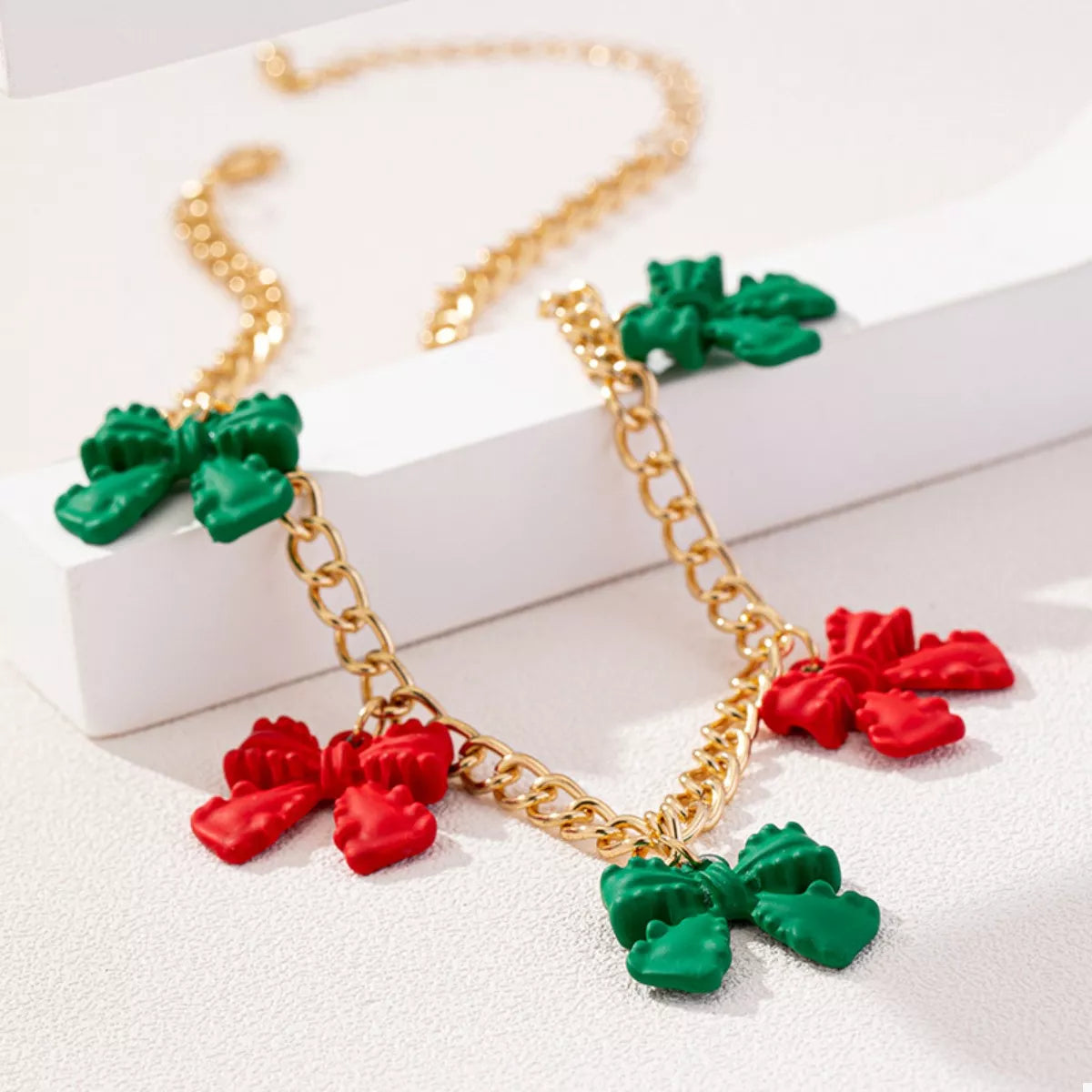 Bow Charm Chain Necklace