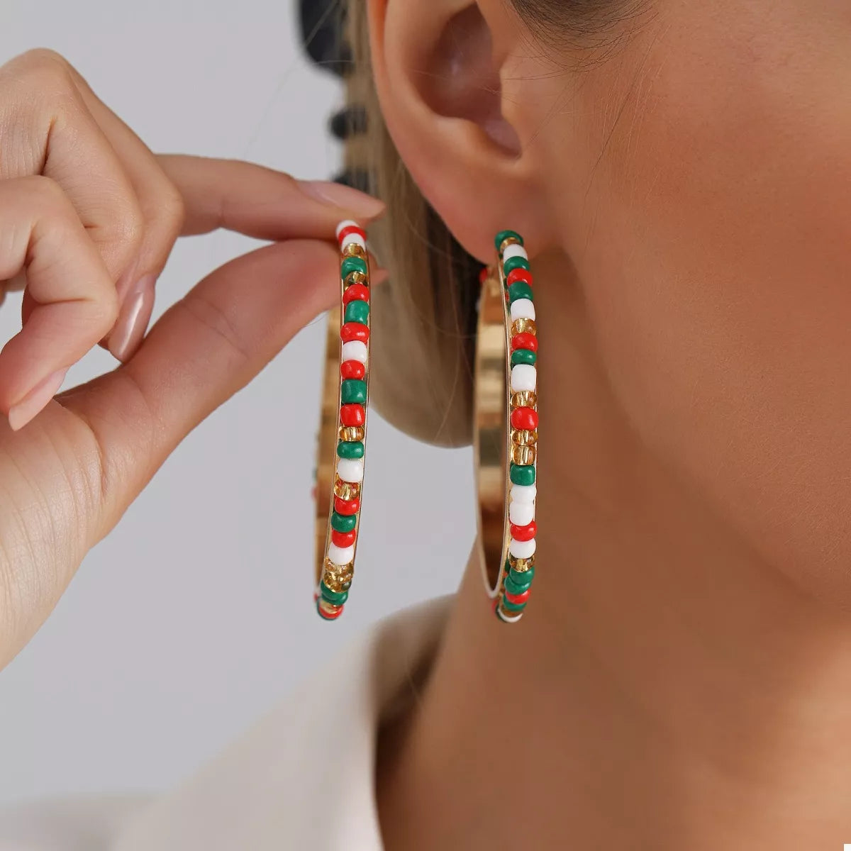 18K Gold-Plated Hoop Earrings