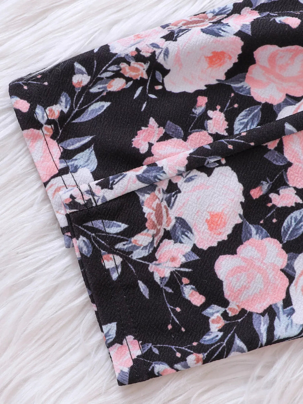 Children's Floral Print Hoodie & Pants Set