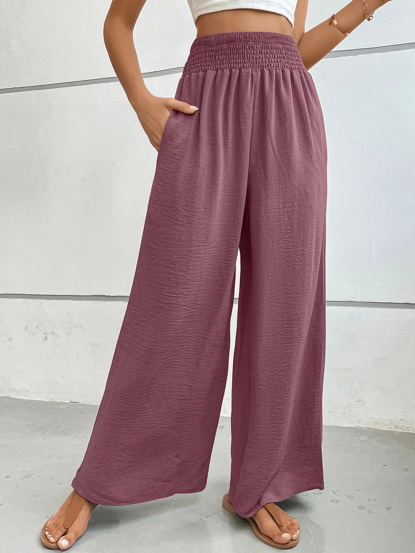 High-Waisted Wide Leg Pants