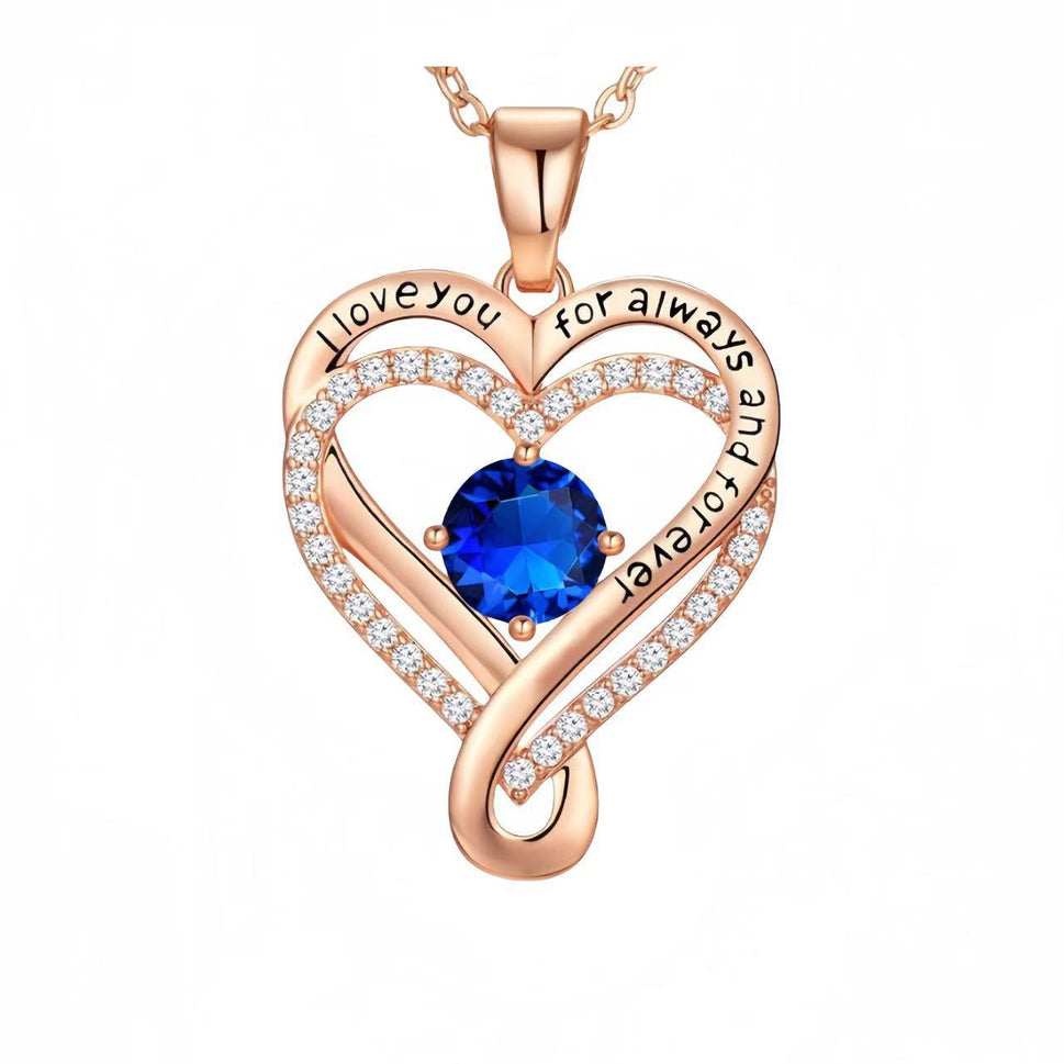 Double-layer heart-shaped necklace