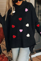 Switch Valentine’s Day Heart Patched Turtleneck Long Sleeve Top 2 image