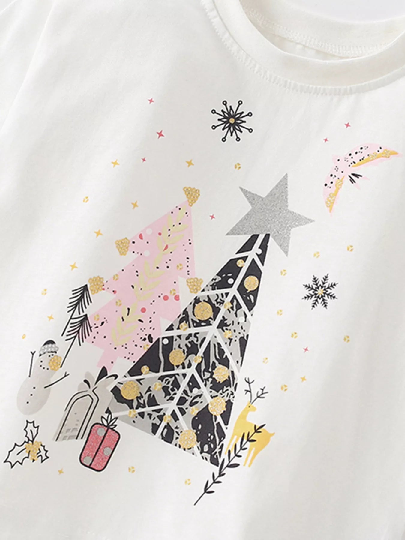 Children's Christmas Tree Graphic Long Sleeve T-Shirt