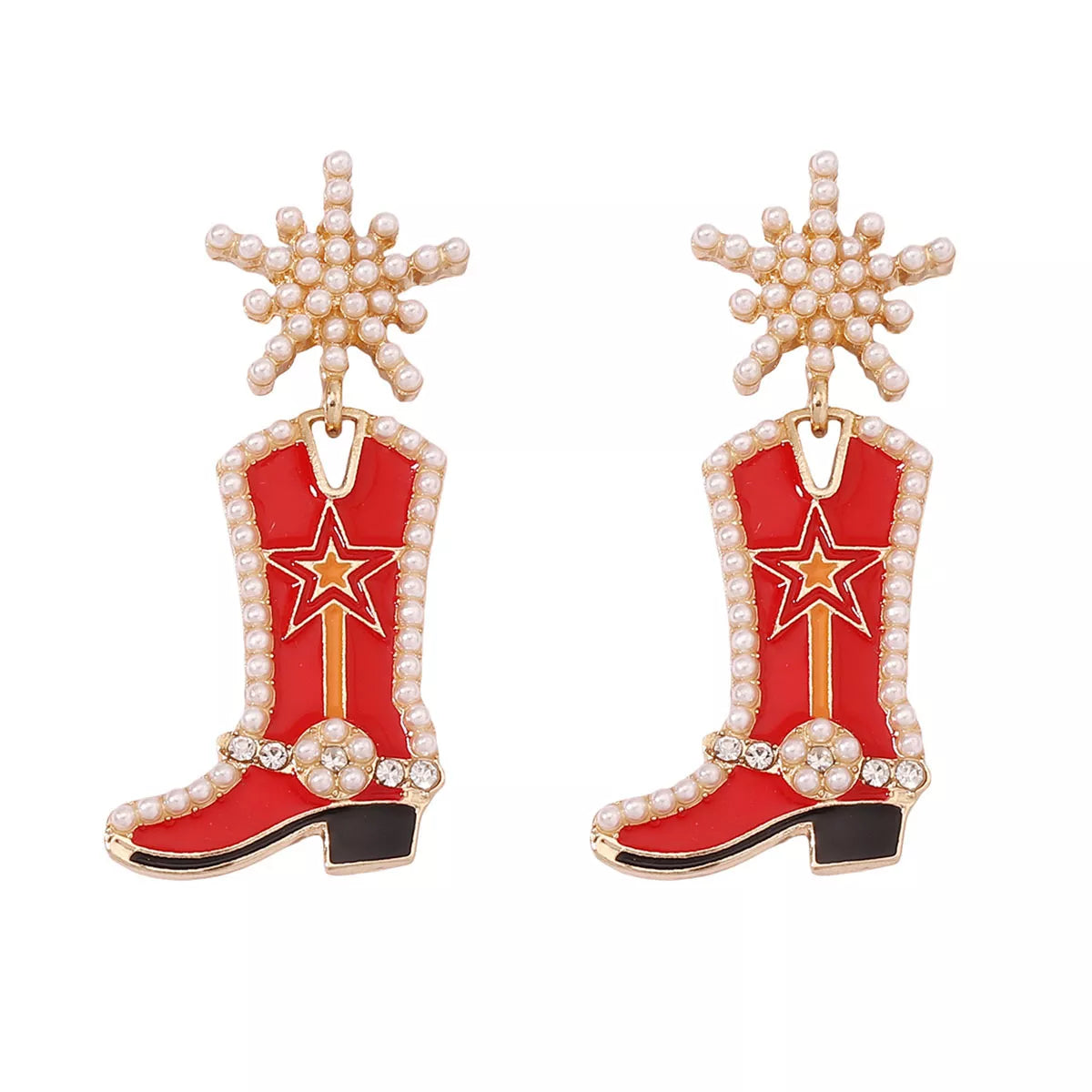 Cowgirl Boot Dangle Earrings