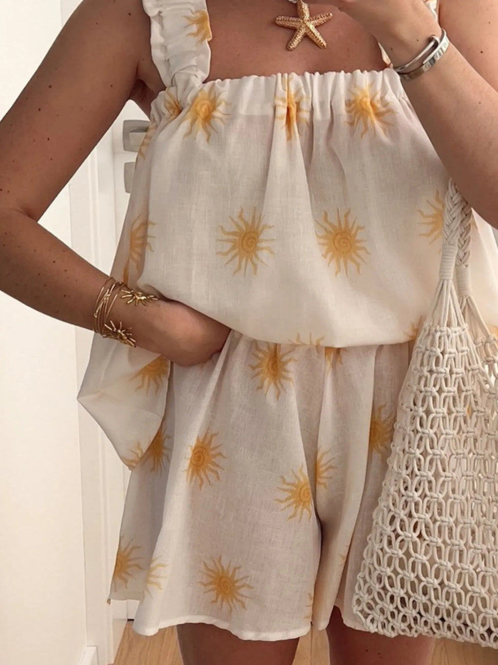 Striped Heart Cami Top and Shorts Set