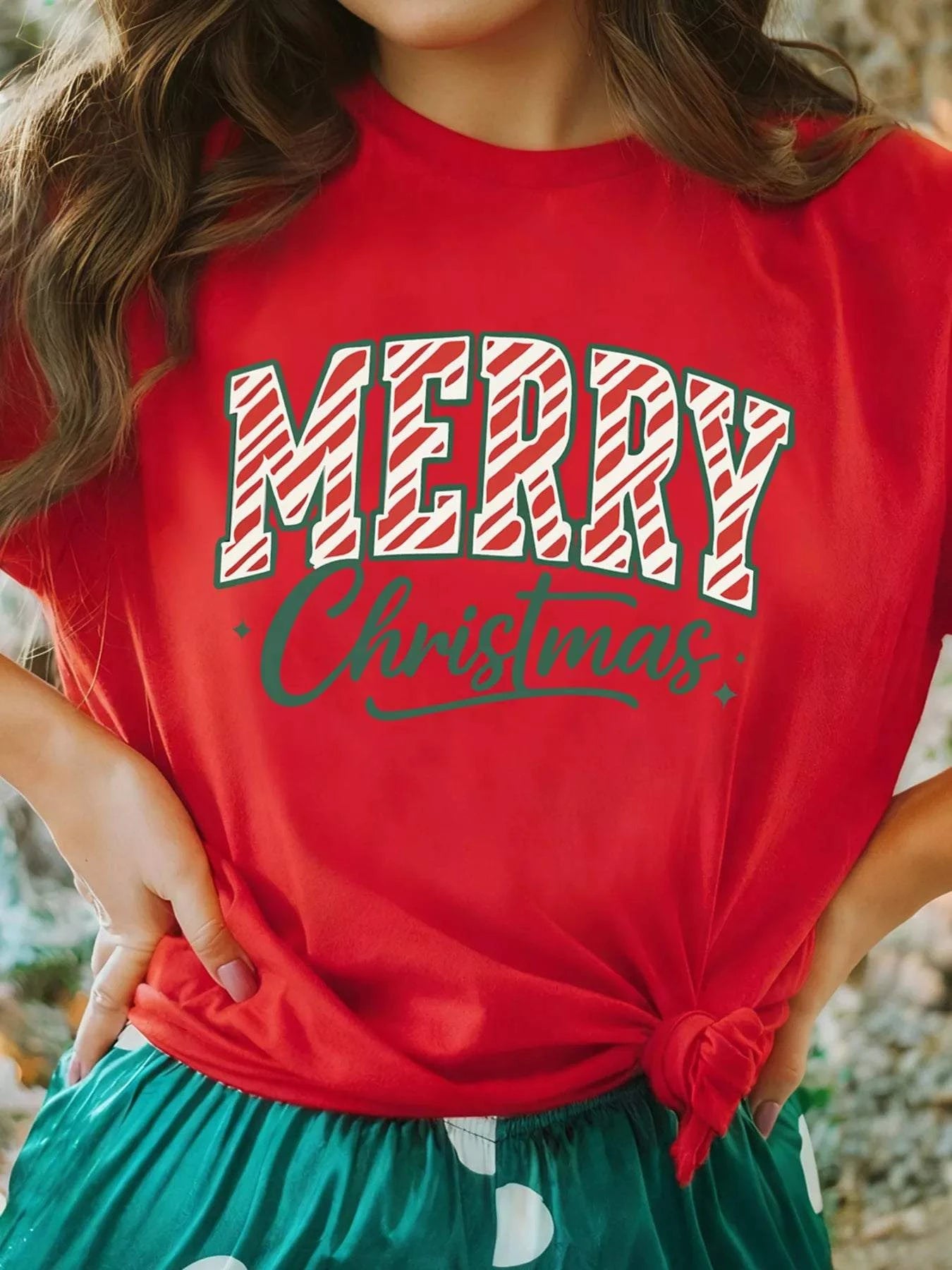 Merry Christmas Short Sleeve Graphic Tee