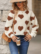 Switch Fuzzy Heart Dropped Shoulder Sweatshirt 2 image