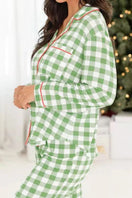 Switch Contrast Piping Plaid Top and Pants Lounge Set 2 image