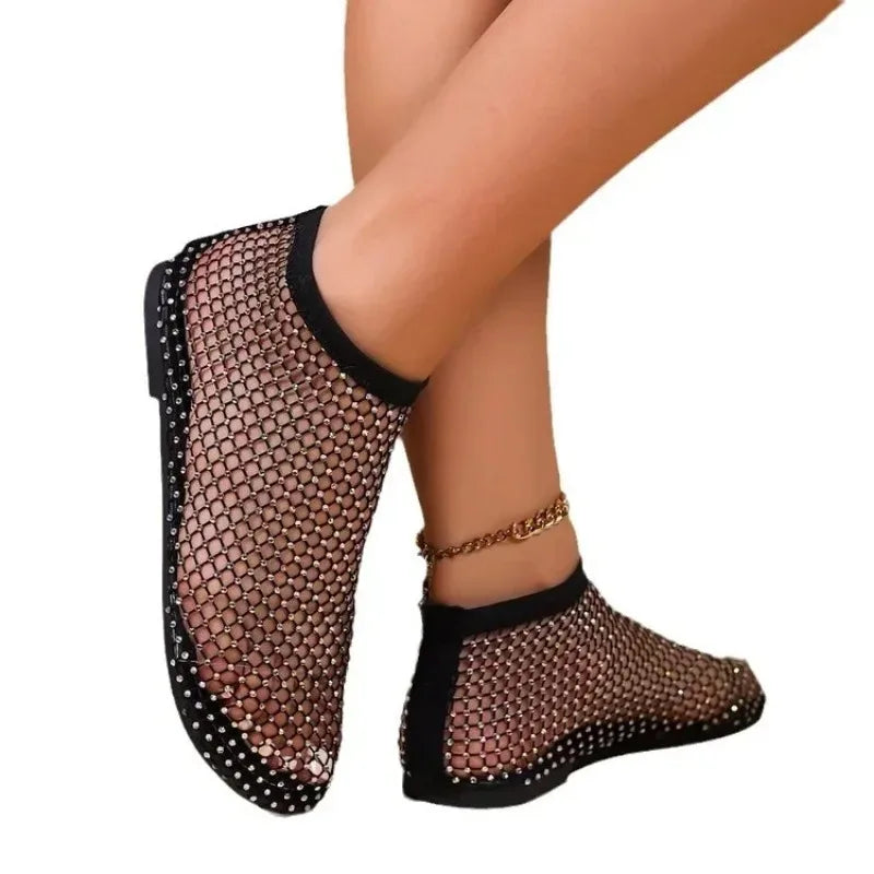 Rhinestone Roman Flat Sandals