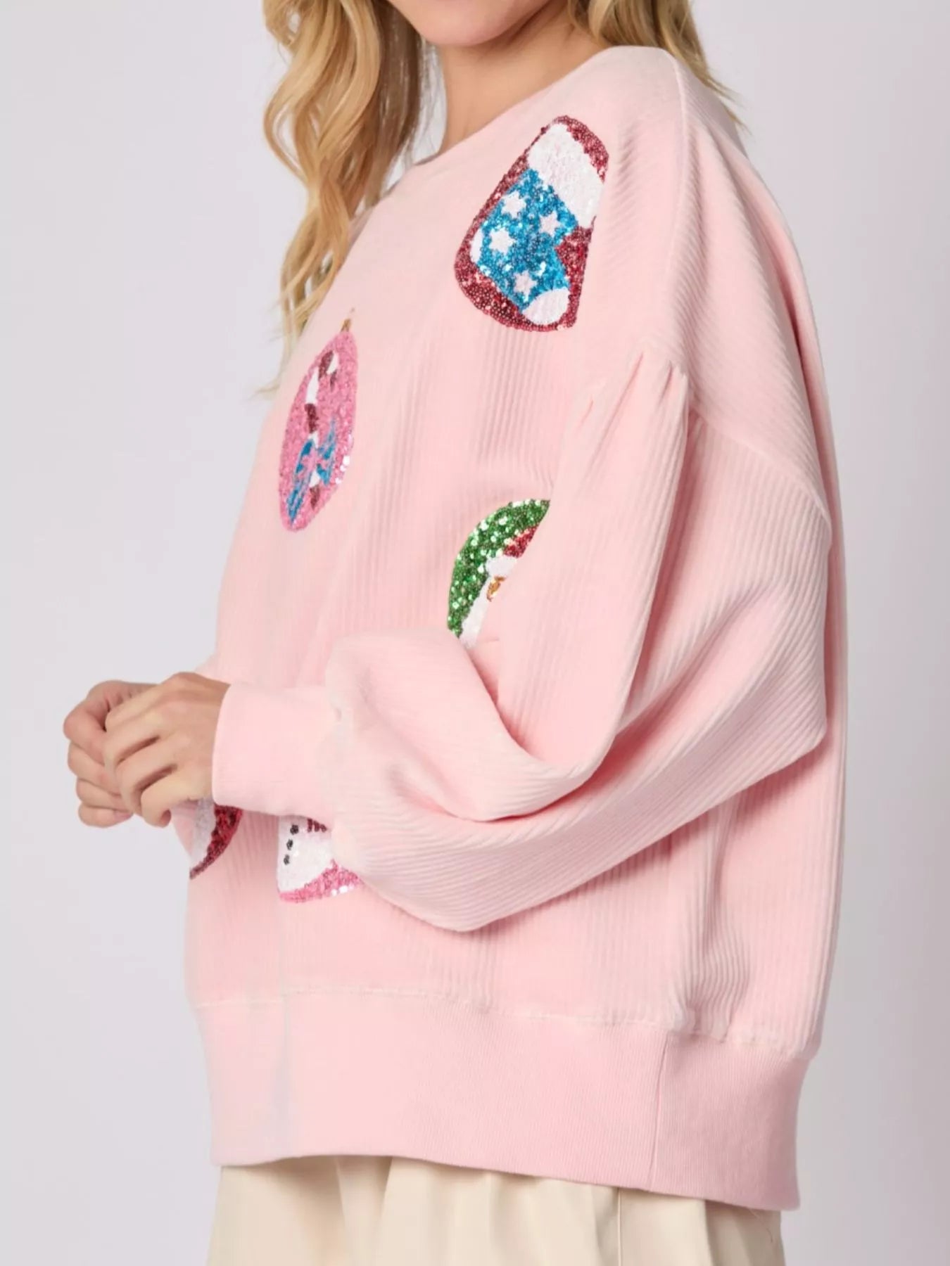 Christmas Sequin Embellished Sweatshirt