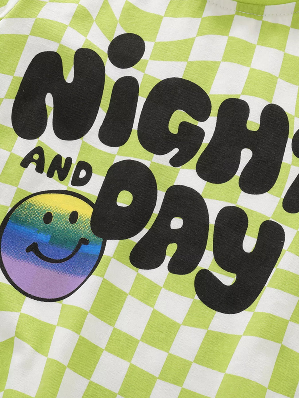 Children's Checkered Top and Pants Set