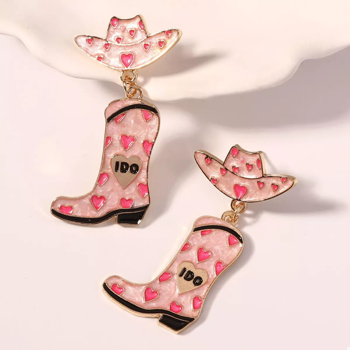 Cowgirl Hat and Boot Dangle Earrings