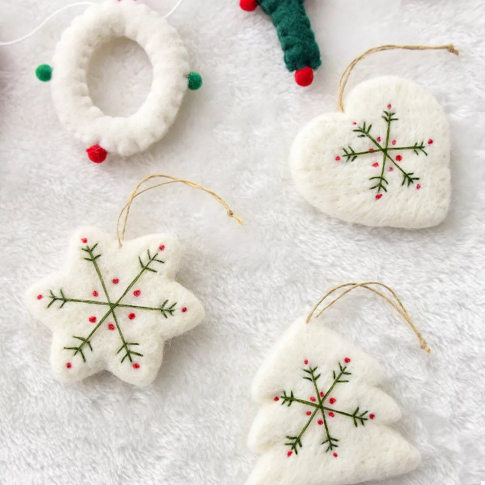 Christmas Felt Snowflake Ornament