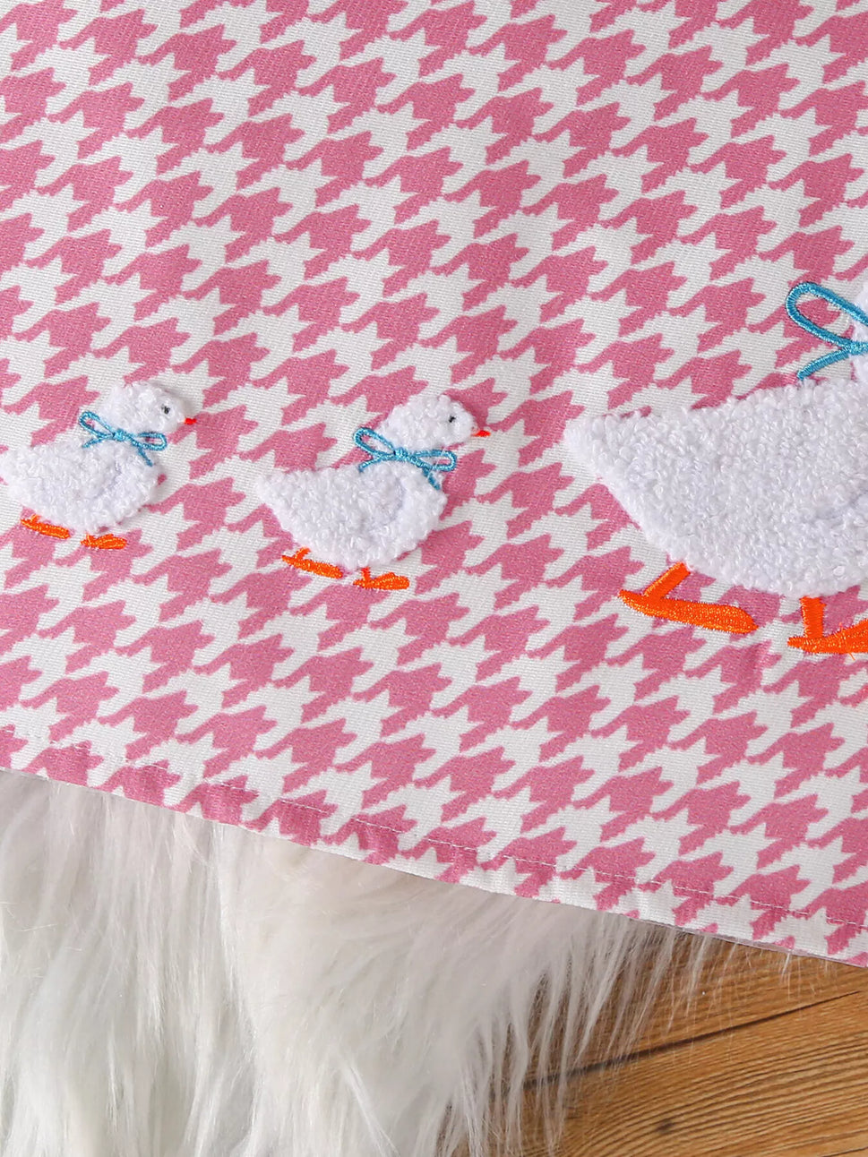 Children's Ruffled Trim Bodysuit and Dress Set with Headband