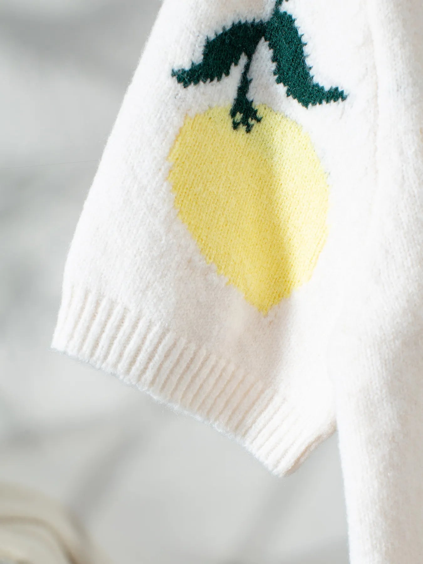 Lemon Button-Up Long Sleeve Cardigan
