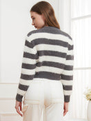 Switch Button Down V-Neck Striped Cardigan 2 image