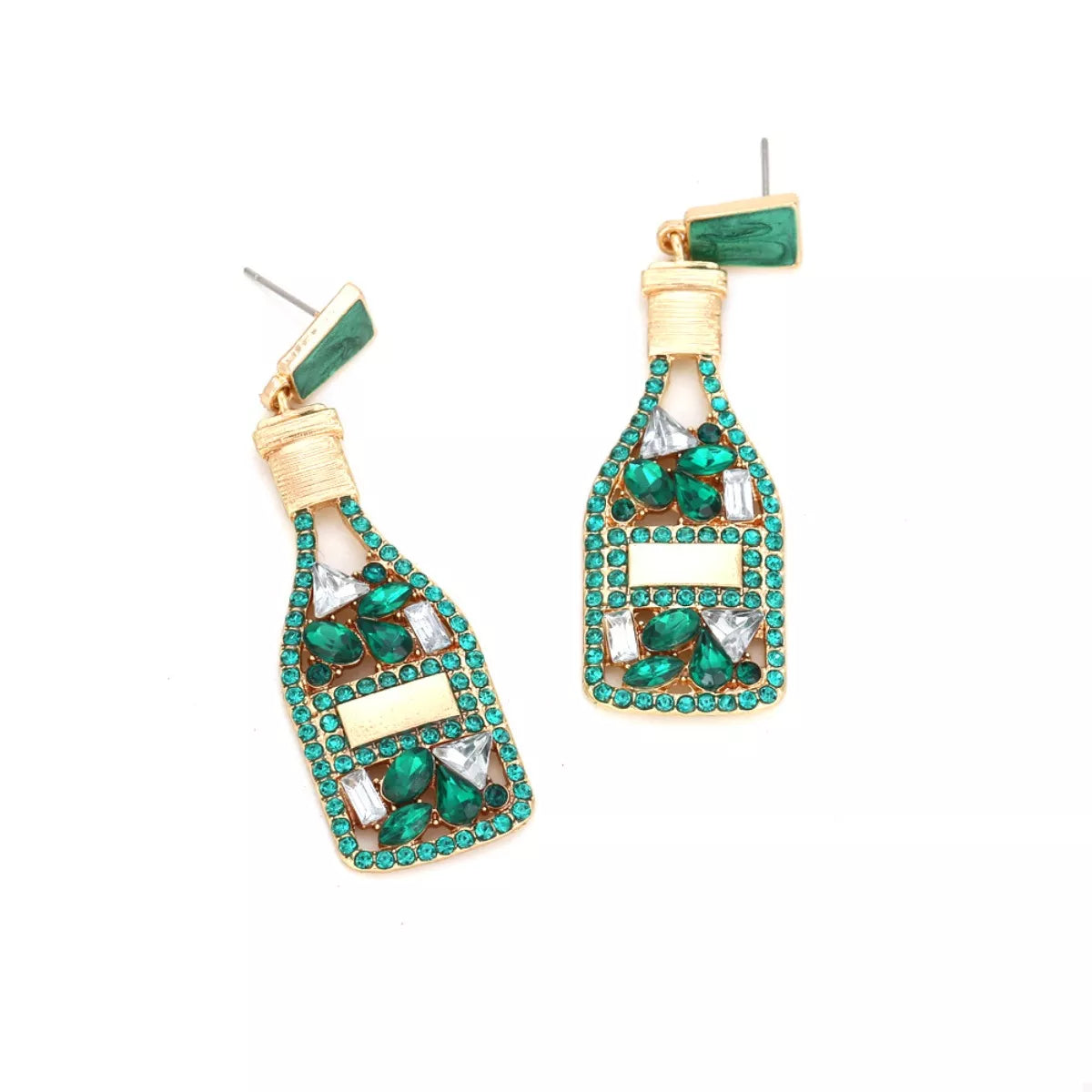 Champagne Bottle Drop Earrings