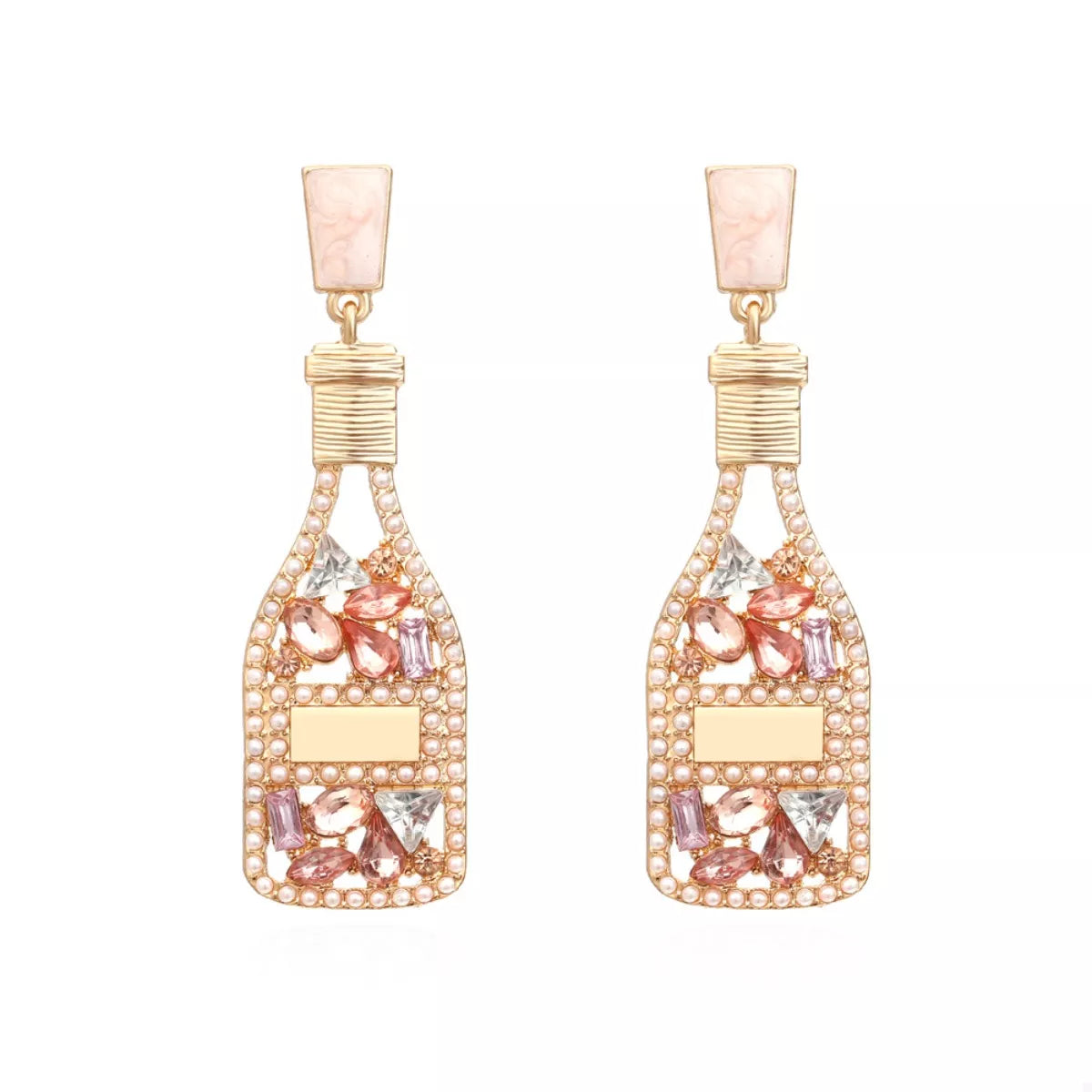 Champagne Bottle Drop Earrings