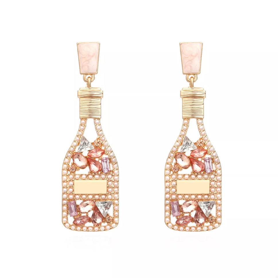 Champagne Bottle Drop Earrings