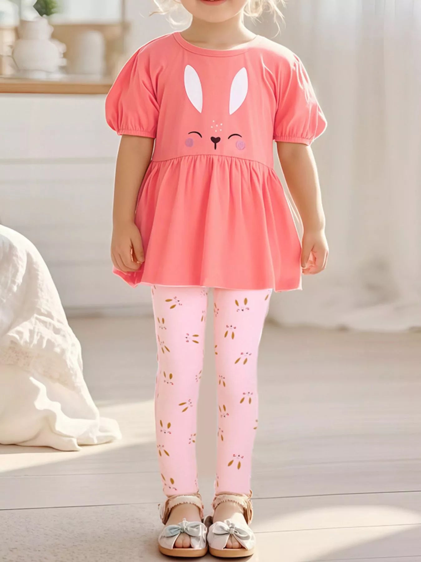 Children's Bunny Top and Leggings Set