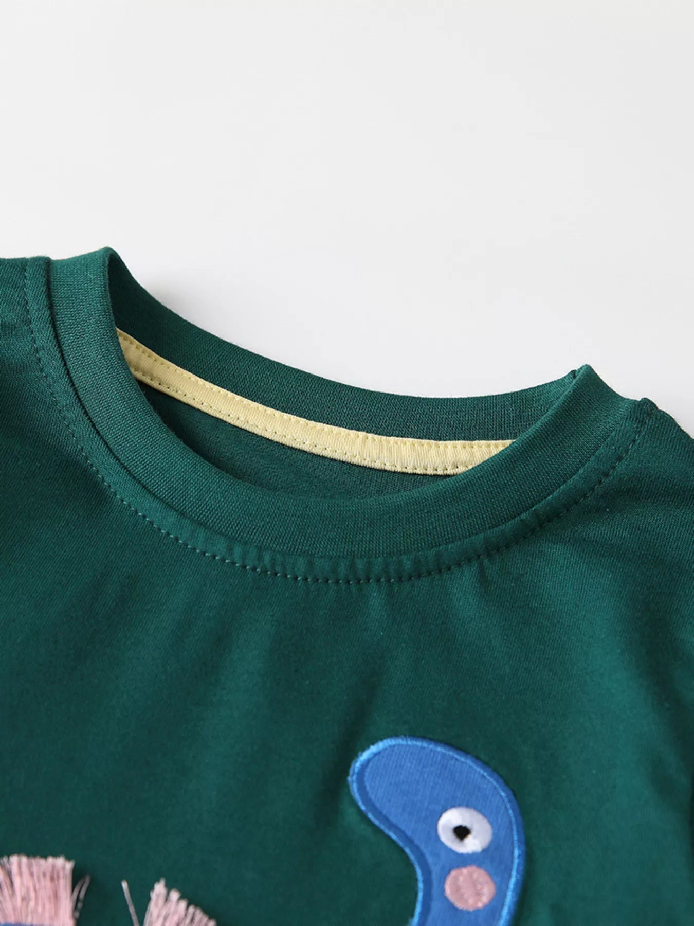 Children's Dinosaur Applique Long Sleeve Top and Pants Set