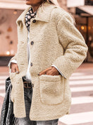 Switch Sherpa Pocketed Collared Long Sleeve Jacket | Alfadarling 3 image