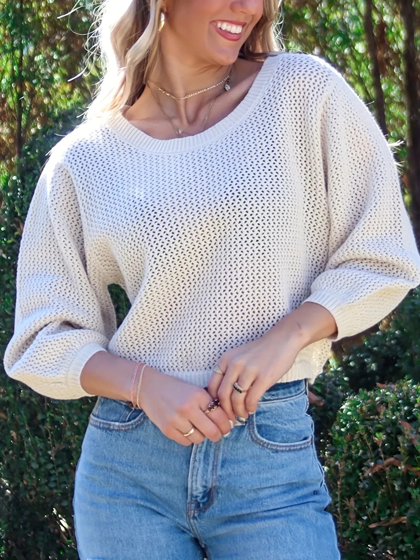 Relaxed Fit Round Neck Sweater