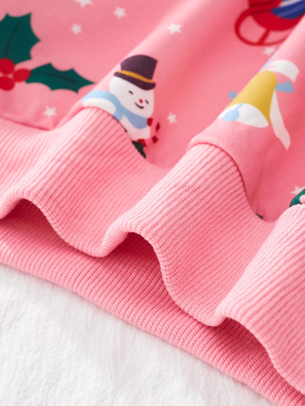 Children's Christmas Print Crew Neck Sweatshirt