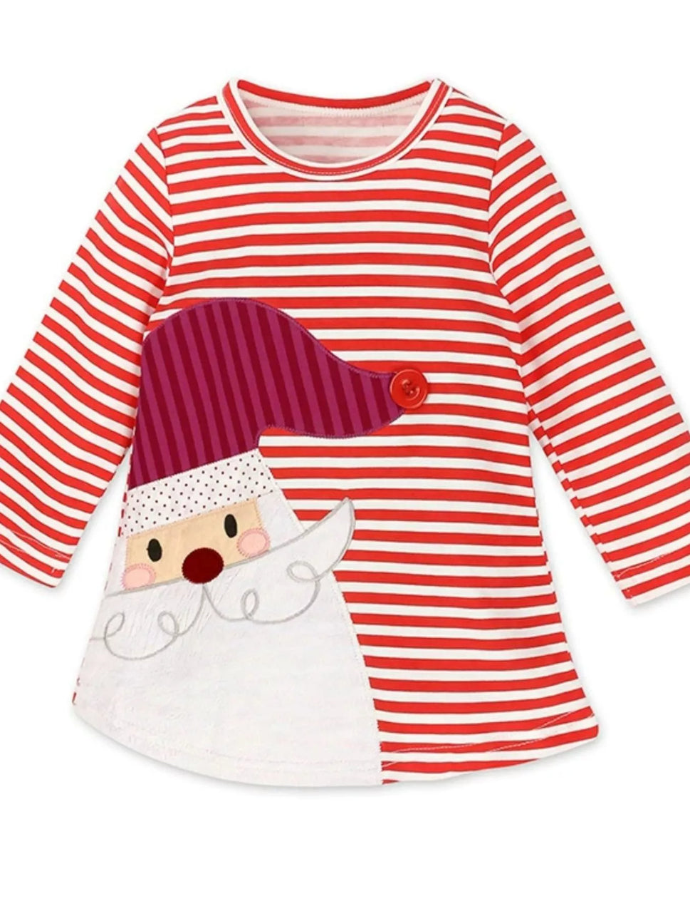 Children's Christmas Reindeer Striped Dress