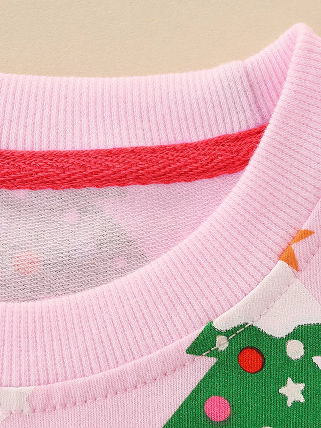 Children's Christmas Tree Print Crewneck Sweatshirt