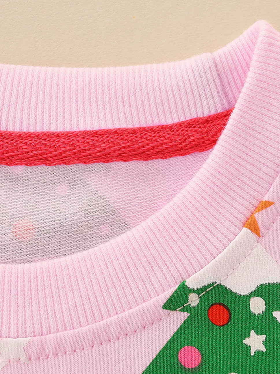 Children's Christmas Tree Print Crewneck Sweatshirt