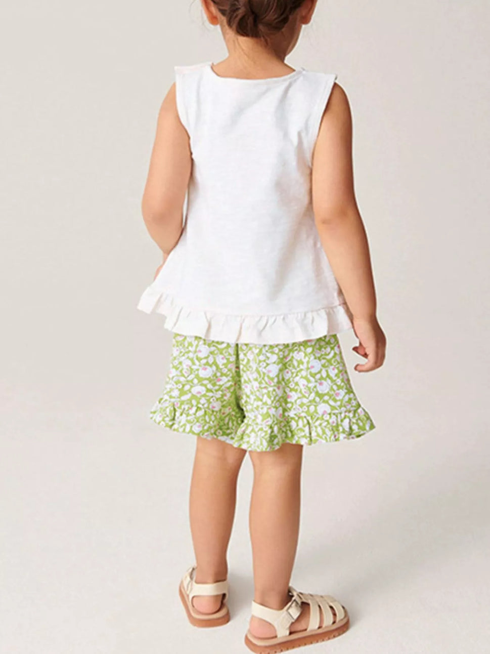Children's Ruffle Trim Tank and Shots Set