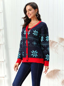 Switch Snowflake Pattern Button Down Cardigan 3 image