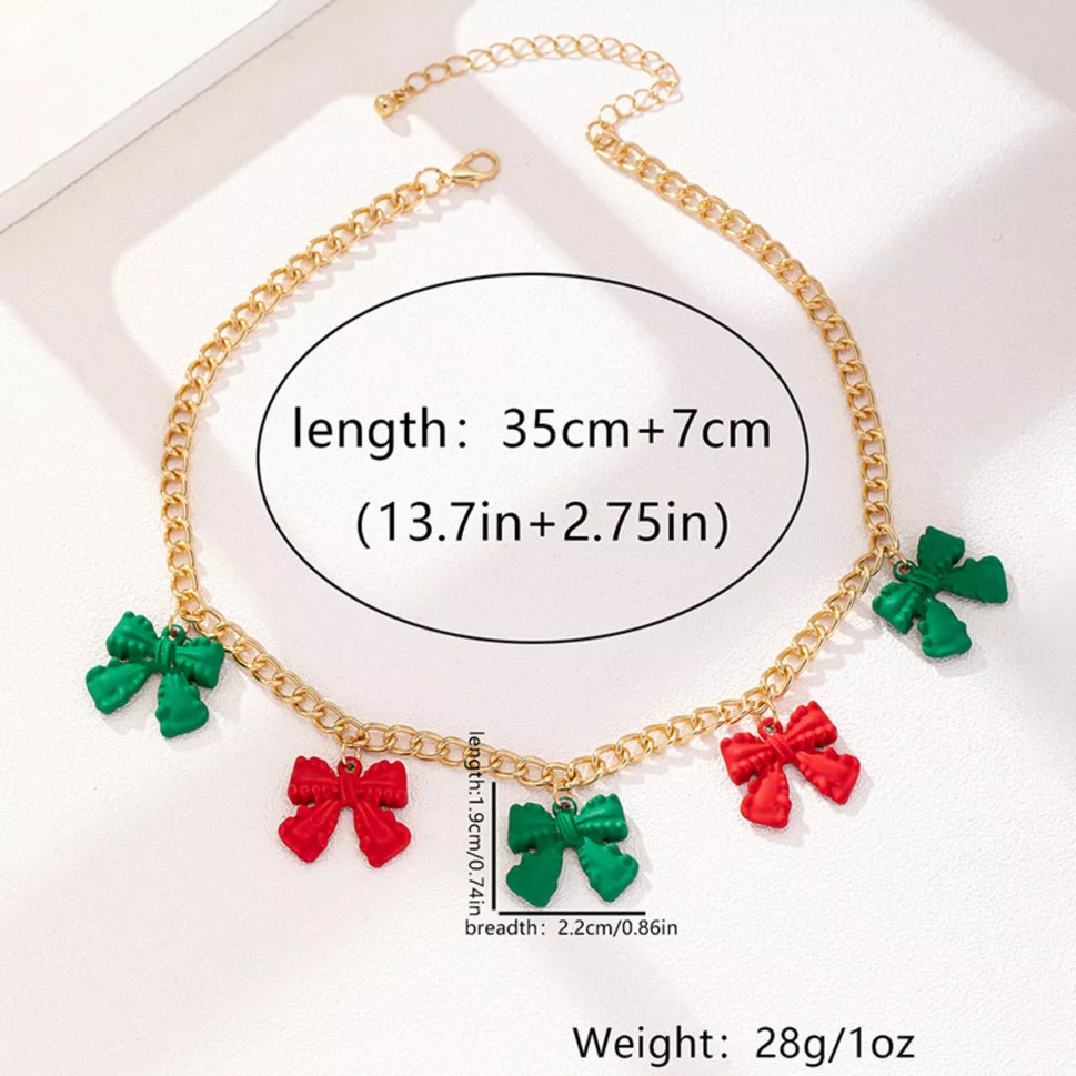 Bow Charm Chain Necklace