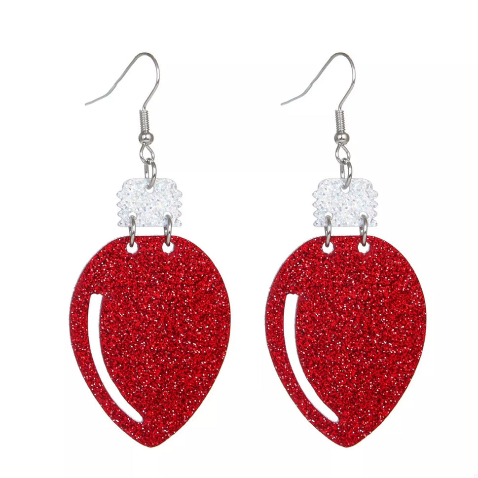 Christmas Glitter Drop Earrings