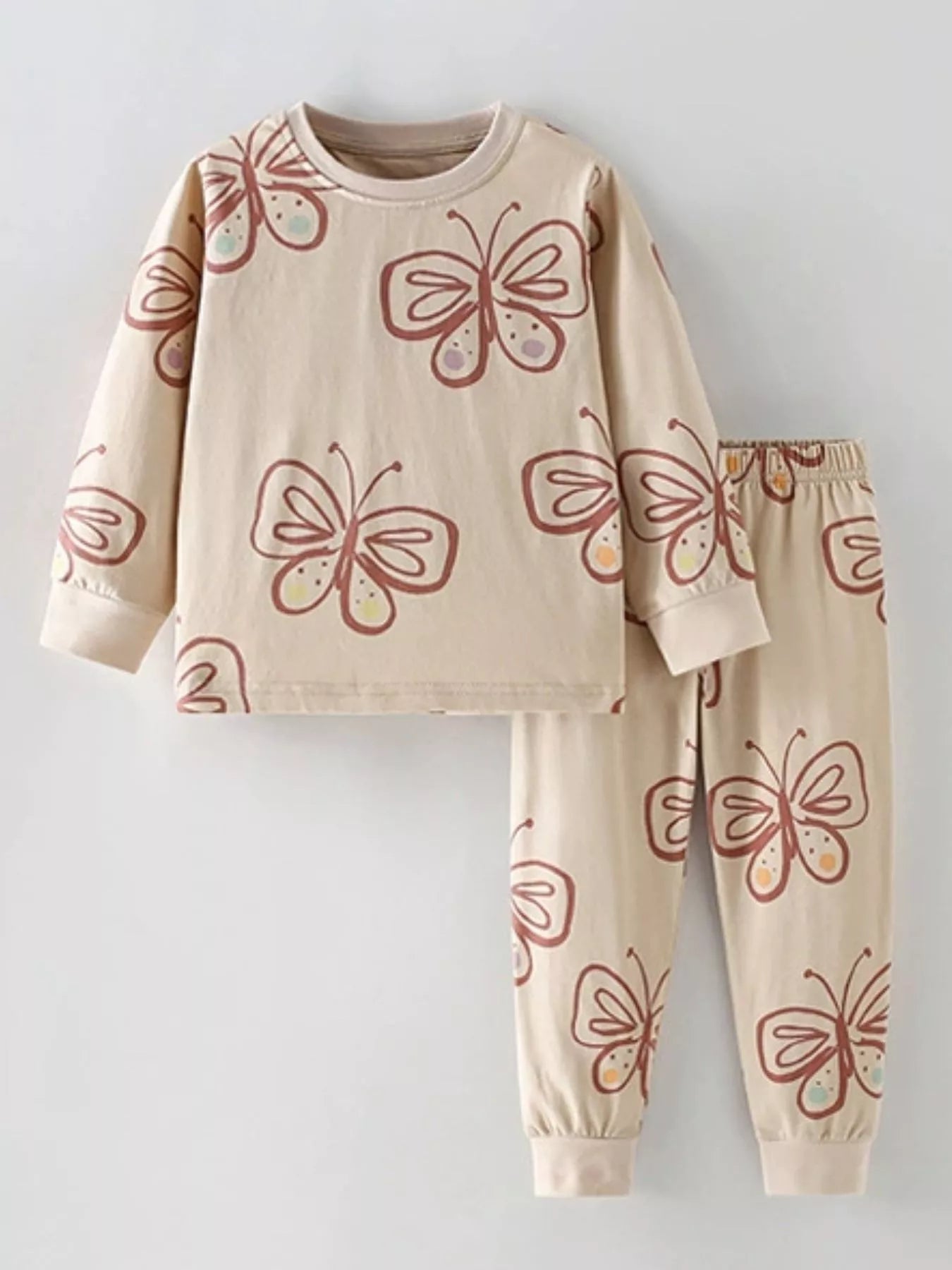 Children's Cute Cartoon Animal Print Pajama Set