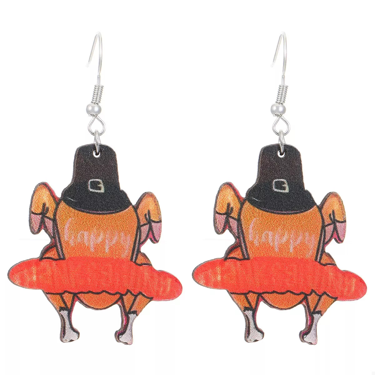 Thanksgiving Turkey Dangle Earrings