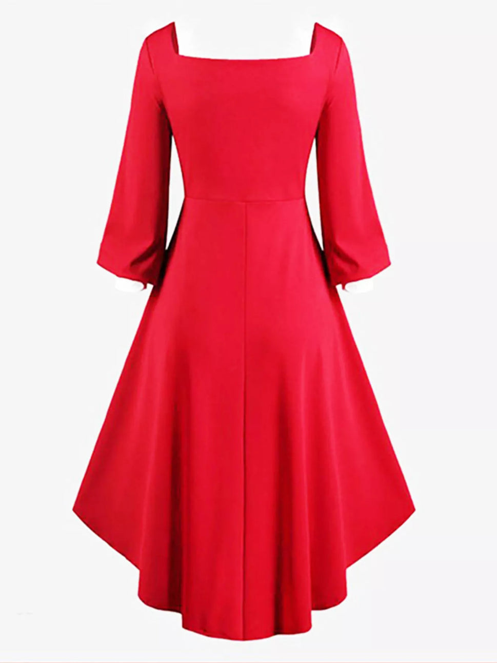 Full Size Fluffy Trim Long Sleeve Christmas Dress Plus Size