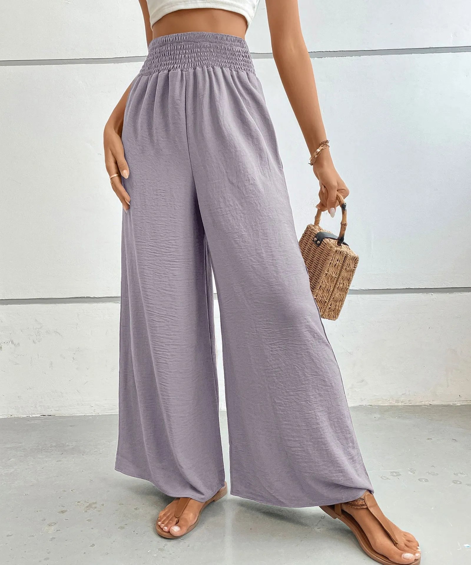 High-Waisted Wide Leg Pants