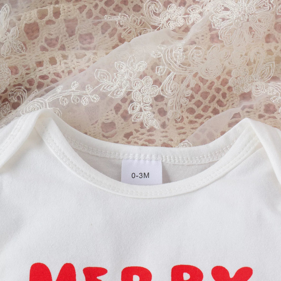 Children's Christmas Print 3 Piece Outfit Set