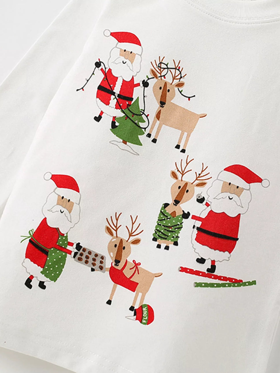 Children's Christmas Santa & Reindeer Pajama Set