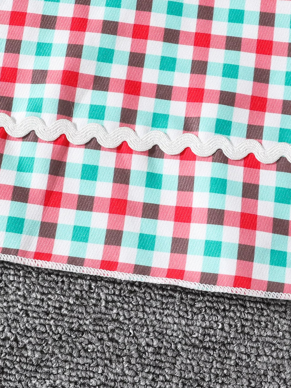 Children's Christmas Tree Plaid Dress