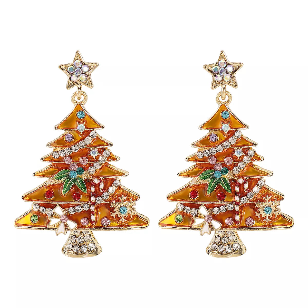 Christmas Tree Dangle Earrings