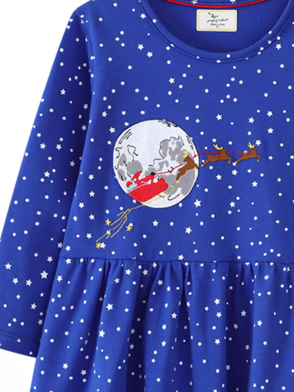 Children's Christmas Theme Long Sleeve Dress