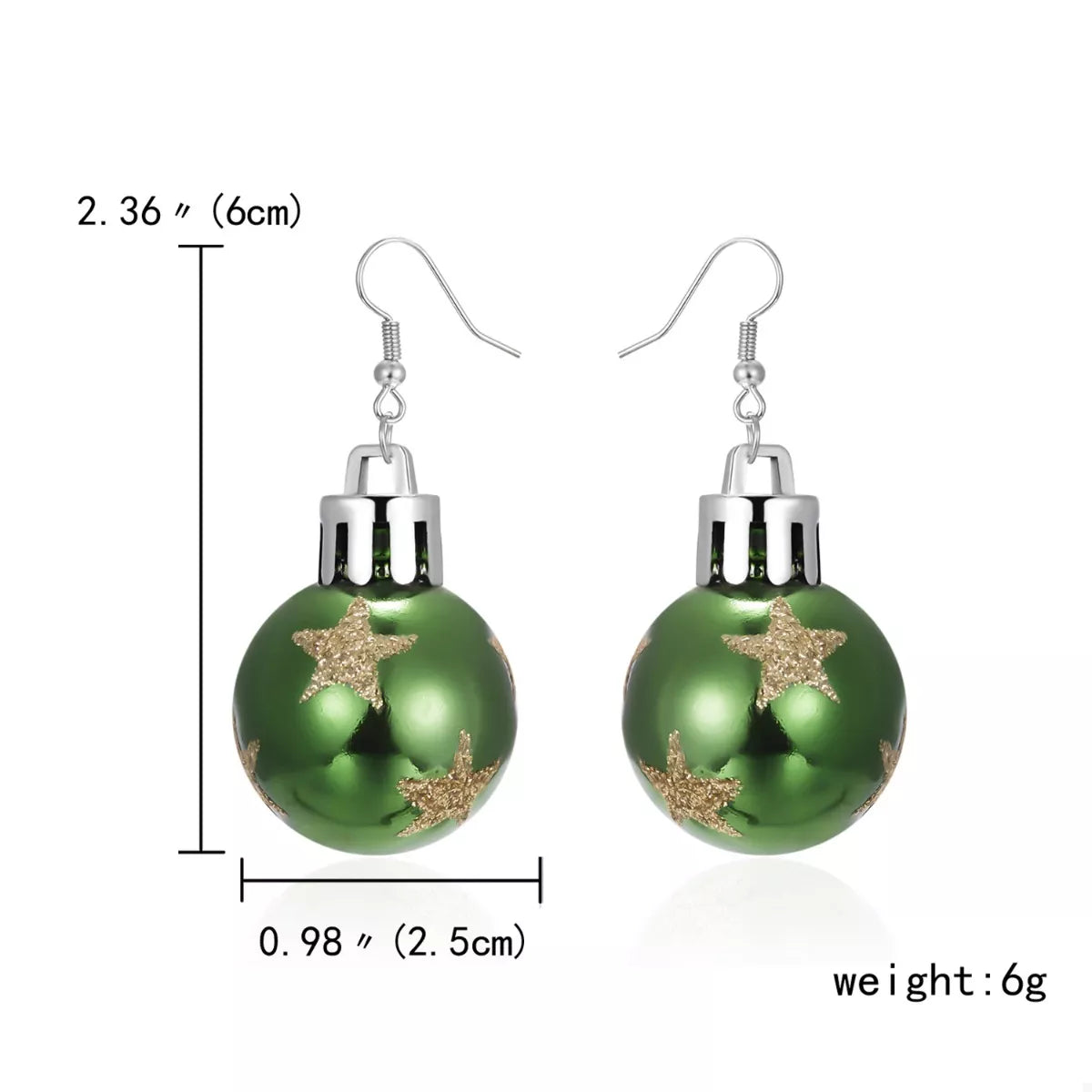 Christmas Ball Drop Earrings
