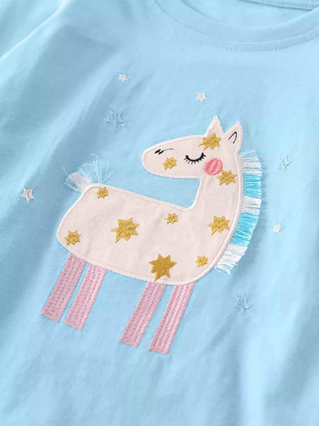 Children's Unicorn Print Long Sleeve Top and Pants Set