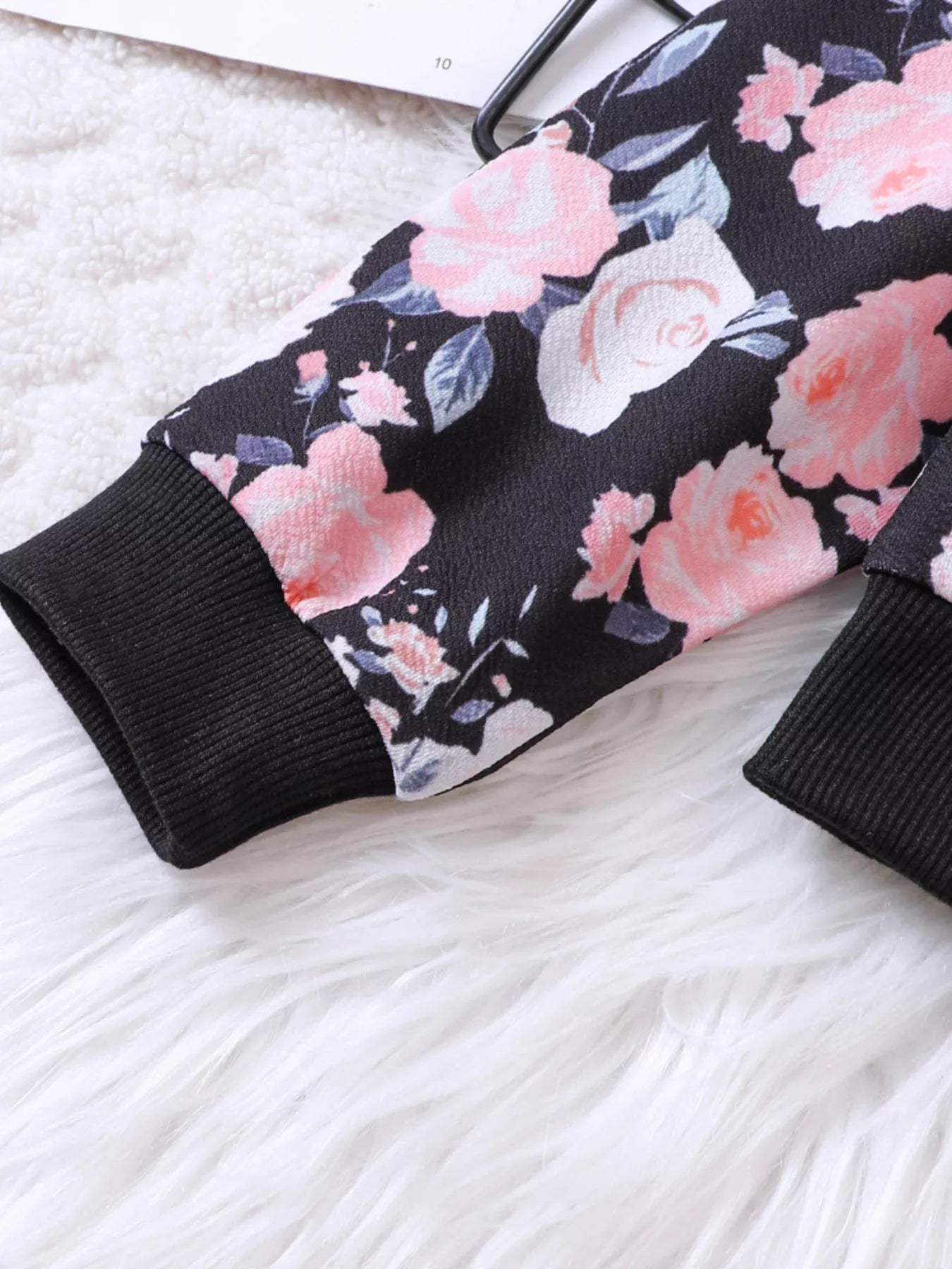 Children's Floral Print Hoodie & Pants Set