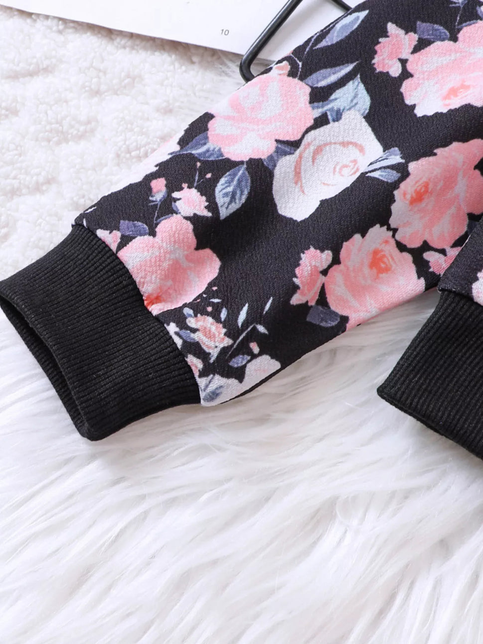 Children's Floral Print Hoodie & Pants Set