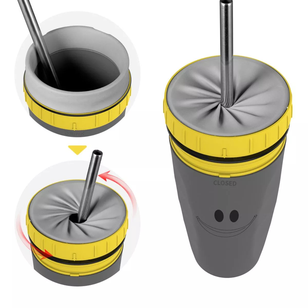 Christmas Cartoon Character Kettle with Straw